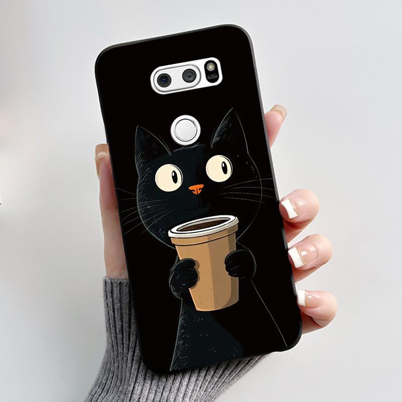 Casing For LG V30 V30+ V30S V30S+ V35 V35+ ThinQ Slim Soft Black Silicon Case Aesthetic Luxury Cute Cool Boys Girls Back Cover
