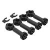 4Set Adjustable Cabinet Feet ABS Support Leg for Cupboard Closet Furnitures Black