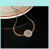 Geometric Zircon Round Pendant Vintage Adjustable Bracelet For Women Gift Ideas