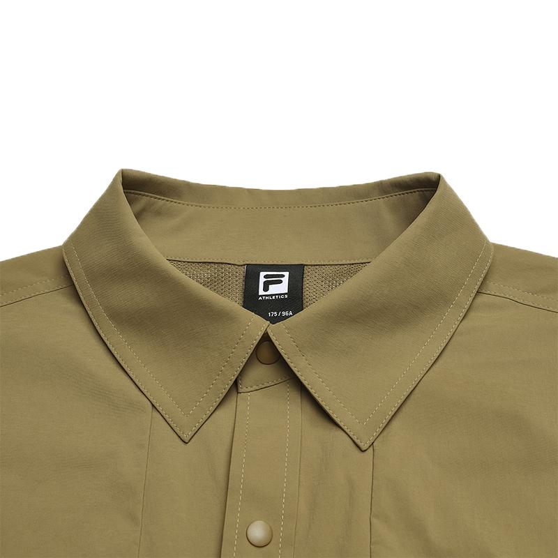 Fila Explore Polo Casual Simple Long Sleeve Single Breasted Shirt Men Shirts A11M637404FDK