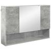 Bathroom Furniture Set 2 Pcs Concrete Grey Plywood and Metal