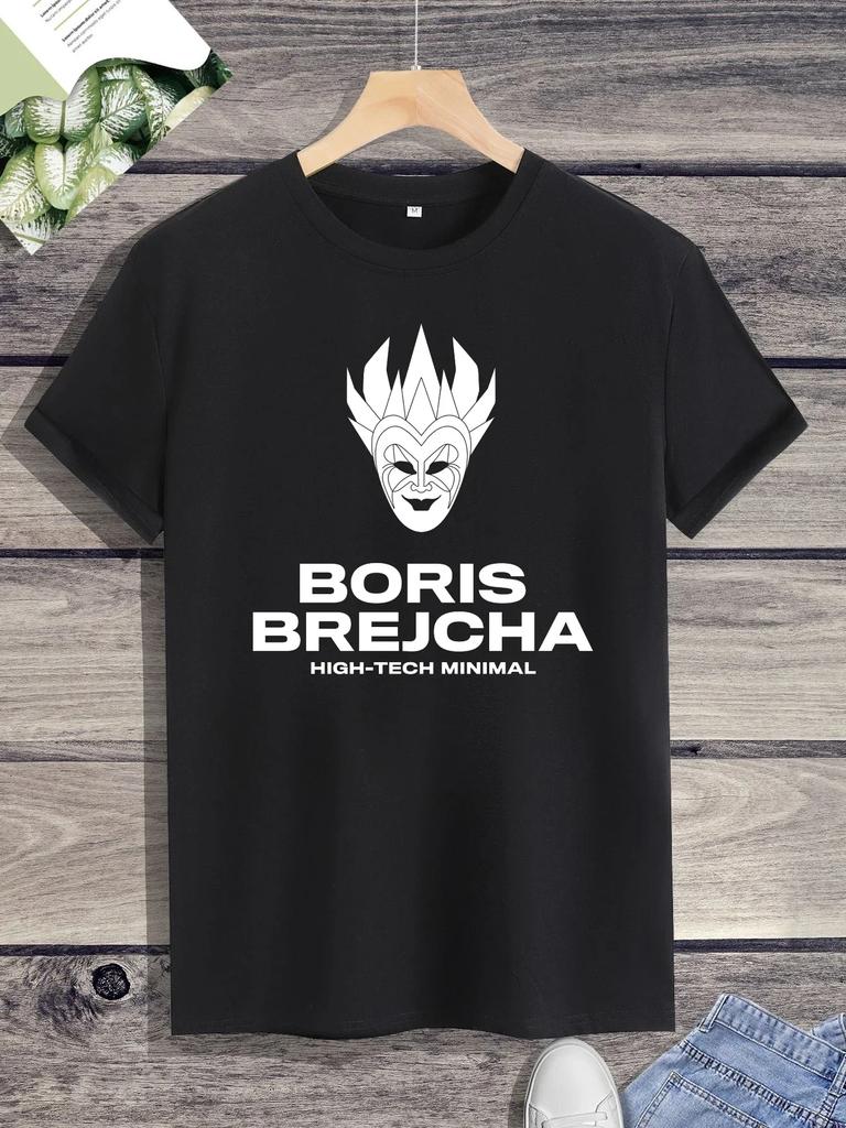 Harajuku Hip-hop Boris Brejcha DJ Maska Cool Krátké Pánské Dámské Tričko Pánské Letní Móda Hipster Y2K Horký Produkt