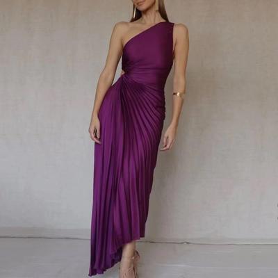 Sommer Chic und Elegante Frau Maxi Kleid Weiß Rüschen Plissee Sexy Ärmellose Party Lange Robe Luxus Abend Formale Kleidung