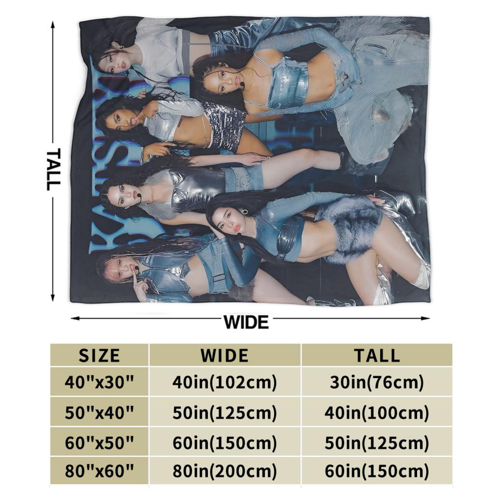 Katseye Members Kpop Fleece Blankets Gnarly Creative Throw Blanket for  Sofa Bedding Lounge 125*100cm Quilt