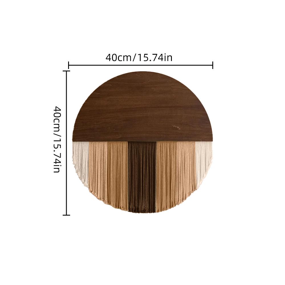 Handmade Round Retro Woven Wall Tapestry: Artful Decor for Living Room or Entrance