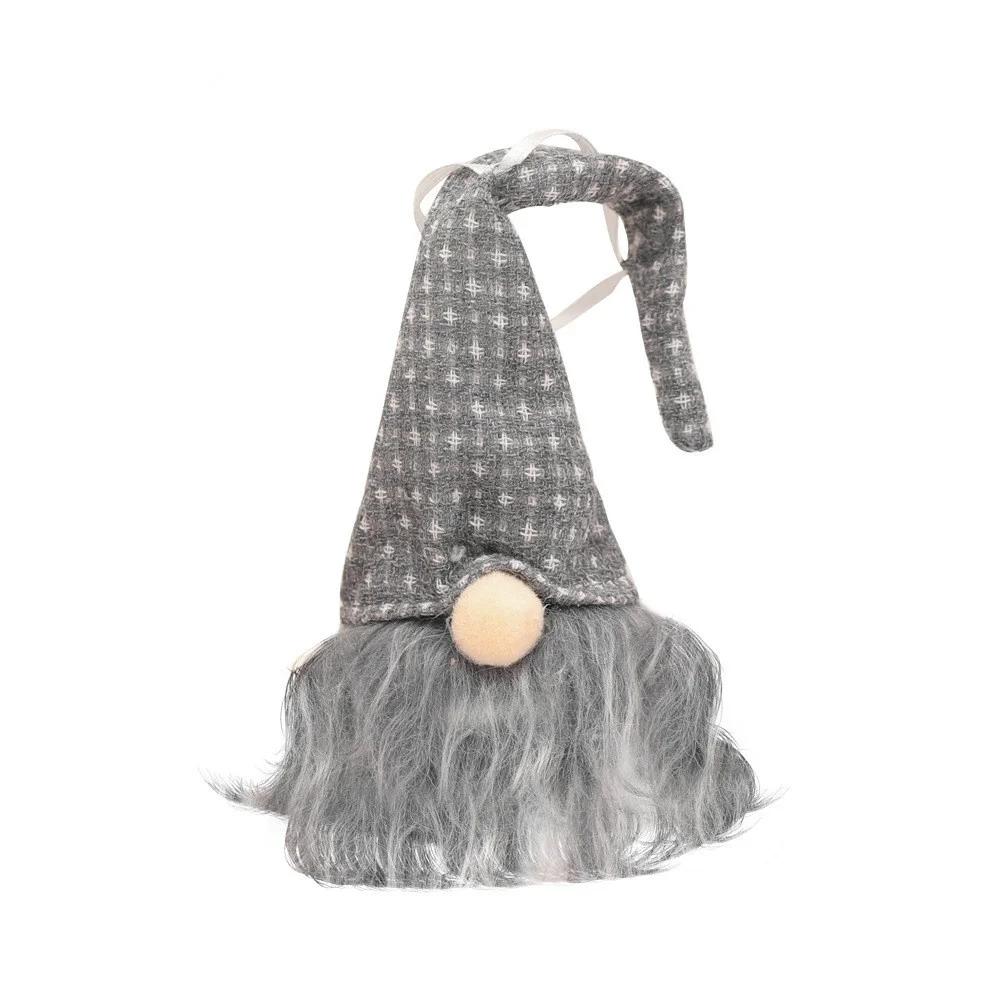 New Fashion Christmas Ornaments Forest Old Man with Lamp Pendant Faceless Doll Luminous Small Pendant Tree Ornaments