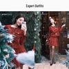 Xiangying Festive Red Tweed Two-Piece Suit
