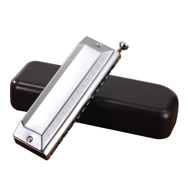 12 Holes Blues Harp Diatonic Harmonica 48 Tones Mouth Organ Harmonica For Adults