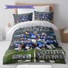 Name Custom New York Giants Pattern Bedding Set Quilt Cover Pillowcase Home Decor Gift (1 * duvet cover + 2 * pillowcase, without core)