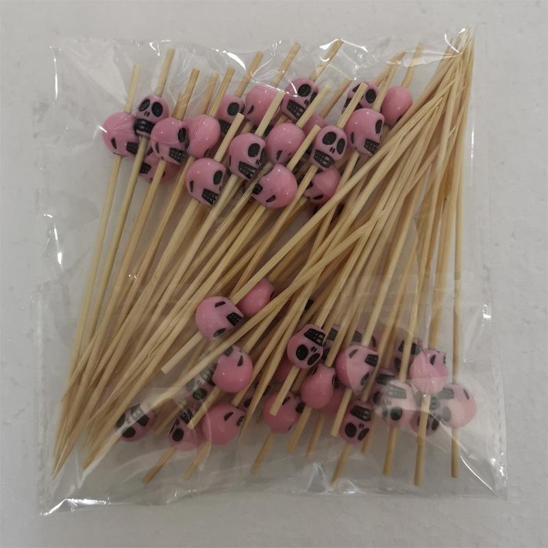 Christmas Decorations Xmas Tree Bamboo Pick Buffet Fruit Fork Party Dessert Stick Cocktail Skewer Disposable Toothpick 50Pcs