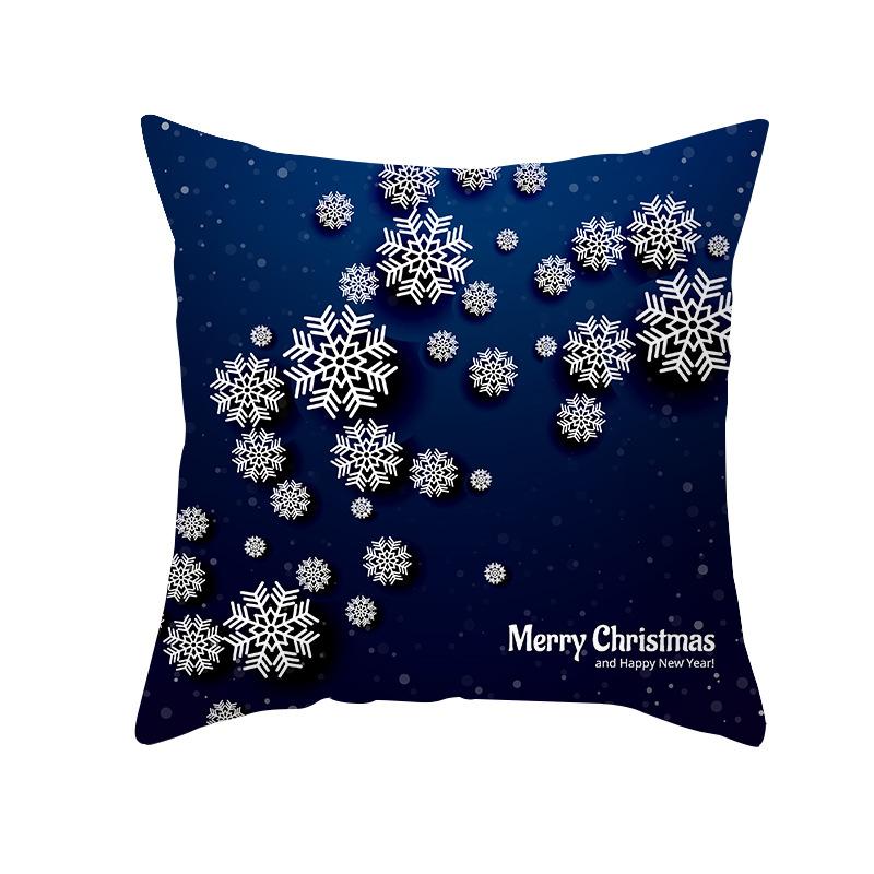 Blue Collection Sofa Car Office Cushion Cover Christmas Decoration Pillowcase Home Decor
