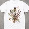 Thistle Flower Shirt, Scottish Heather Botanical Tee, Vintage Highland Nature Art, Cottagecore Wildflower Gift, Purple Flower Lover Shirt