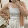 2025 Casual Korean Style Cardigan Women Sweater Long Sleeve Knitted Thin Elegant Jackets Autumn Solid Color Top Knitwear Coats Clothing