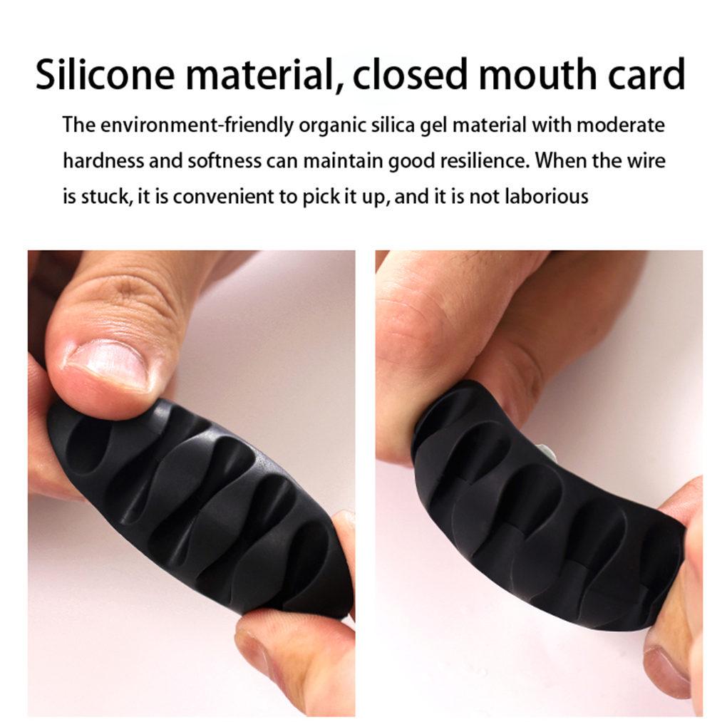 2021 NEW USB Cable Organizer Silicone Cable Winder Desktop Tidy Management Clips Cable Holder for Mouse Headphone Wire Organizer