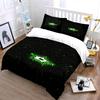 "Green Glowing Star with Dripping Effect" Print Bedding Set Duvet Cover Pillowcases (1* Duvet Cover 2* Pillowcases Do Not Include Comforter)