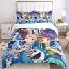 3pcs Frozen Elsa Anna Olaf Sven Snowman Bedding Set, Including 1 Quilt Cover and 2 Pillow Shams, Without Filling, Soft and Comfortable Home Bedroom B
