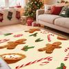 Christmas Tree Gift Carpet Living Room Decoration Yellow Snowman Lounge Rugs Soft Anti-slip Bedroom Bedside Mat Easy Cleaning