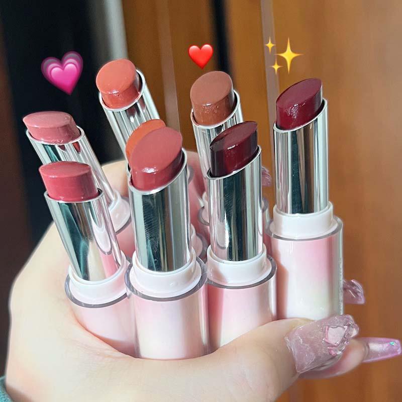 Herorange Water Gloss Mirror Lipstick Jelly Transparent Lip Stick Moisturizing Long-Lasting Solid Lip Gloss Makeup