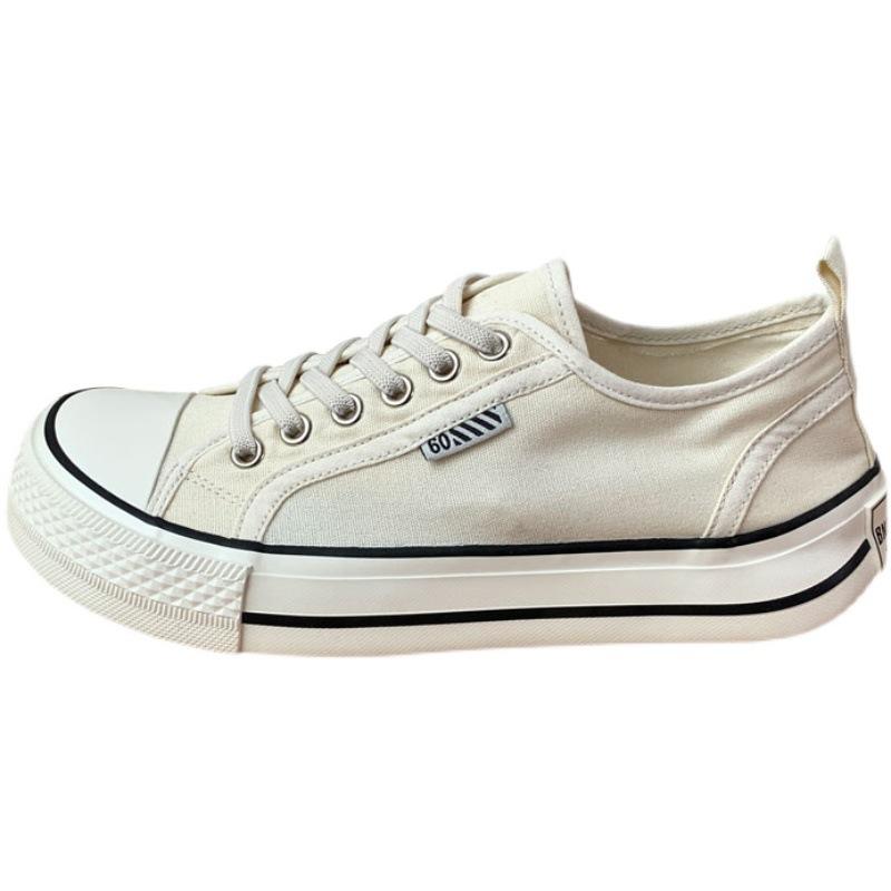Spring new simple canvas shoes female students versatile ugly cute thick baseplate shoes big head women's shoes