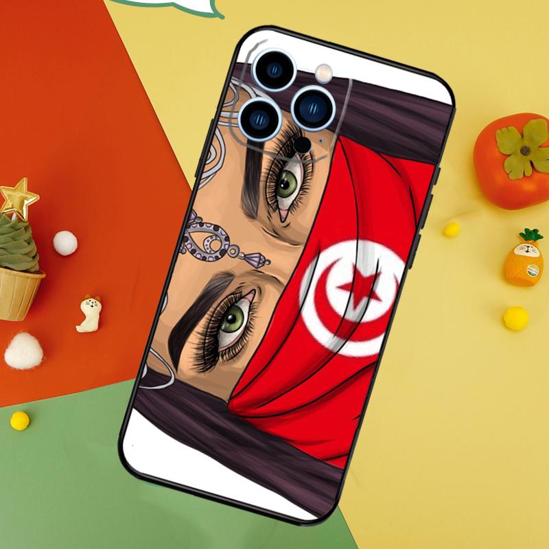 Tunisia Flag Map Phone Case For iPhone 17 Pro Max 16 15 14 12 11 13 Pro Max Plus 12 13 Mini 16e 17 Air Cover