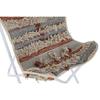 Chaise de jardin - Orange - Coton blanc - Fer