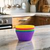6 stk Silikone Muffins Æggetærte Bageforme Non-Stick Fødevaregodkendt Form til Ovn Mikrobølgeovn & Fryser Nem Frigørelse Genanvendelig Kageform til Cupcakes
