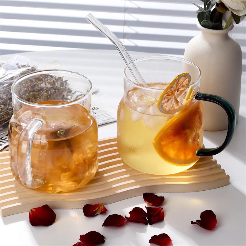 OLOEY Heat-Resistant Glass Mug with Handle