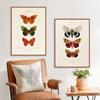 Nordic RETRO Art Canvas Painting Butterfly Insect Evolution Poster Living Room Corridor Wall Painting Home Decoration Mural No Frame