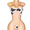Erotic Lingerie Women Anime Cute Polka Dot Little Cow Swimsuit Split Bikini Uniform Temptation Lingeries Sets Sexy Costumes