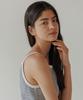 Lingseoul [Length Selection] Sleeveless Stripe Dress-(Medium, Long)