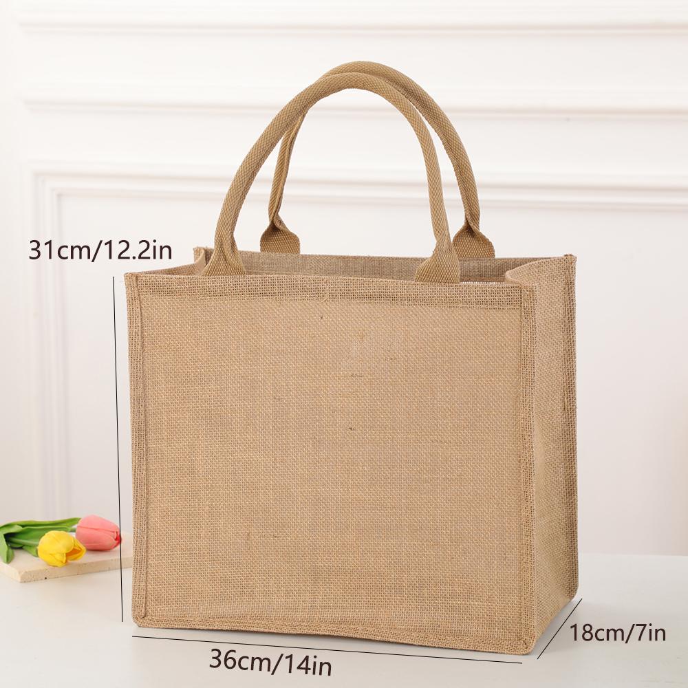 Waterproof jute bags, large capacity jute bags, hand-held bags, fashionable and simple shopping bags