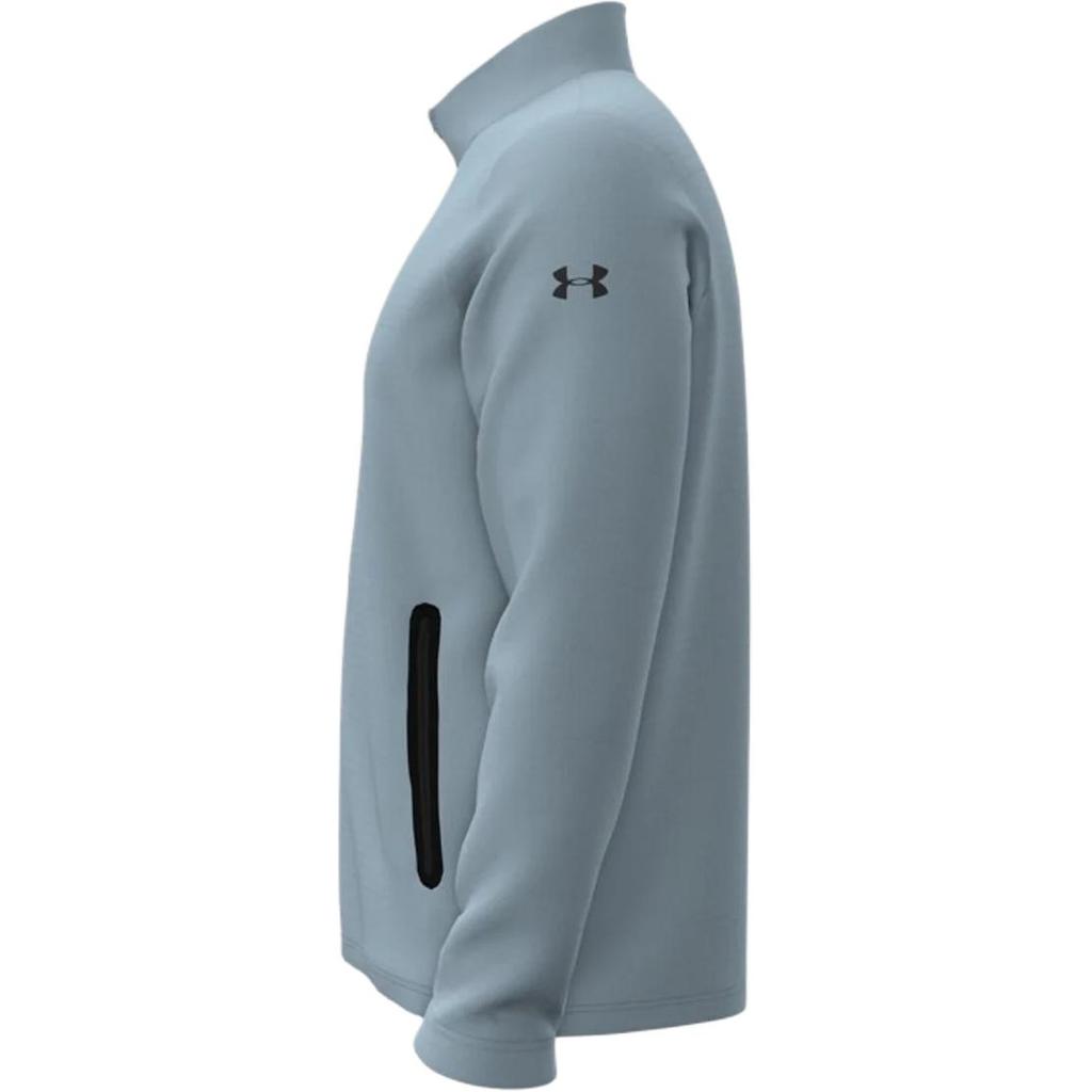 Under Armour Seria Niezatrzymana Modna Kurtka z Kołnierzem Stójką Miękka Wszechstronna z Długim Rękawem Kurtka Męska Harbor-Blue 6003087-465