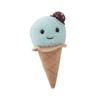 Plush Delightful Ice Cream Cone Keychain Whimsical And Soft Bag Accessory