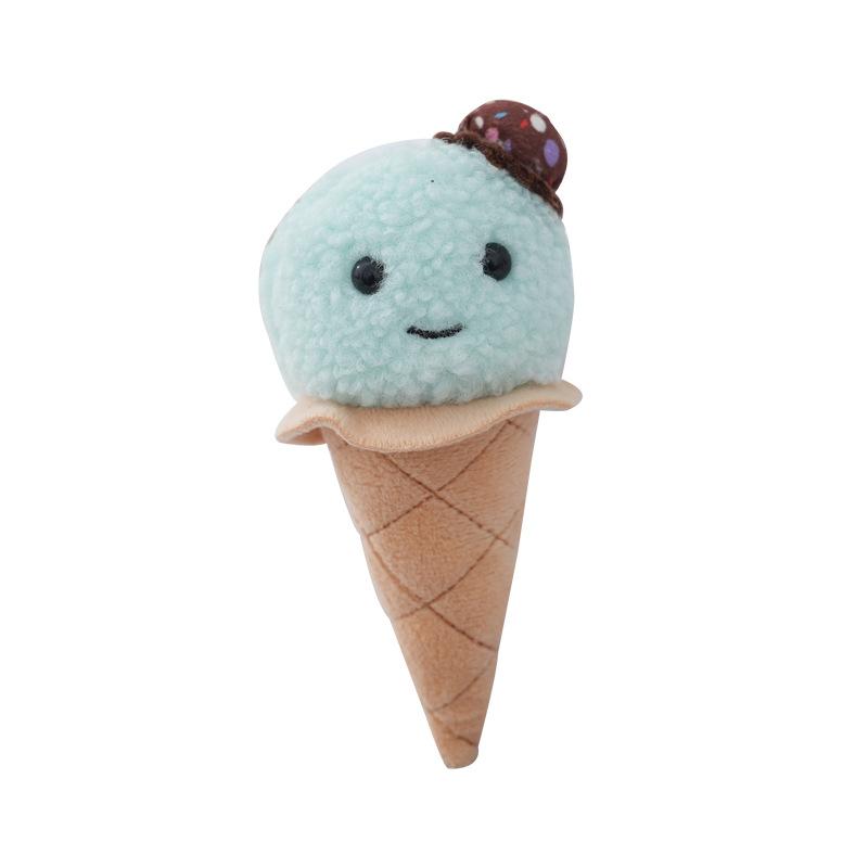 Plush Delightful Ice Cream Cone Keychain Whimsical And Soft Bag Accessory