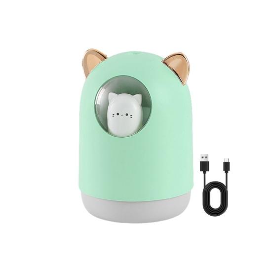 Portable Mini Humidifier 300ML Cartoon USB Cool Mist Humidifier with Colorful Lights Small Personal Desktop Humidifier with Auto Shut-Off