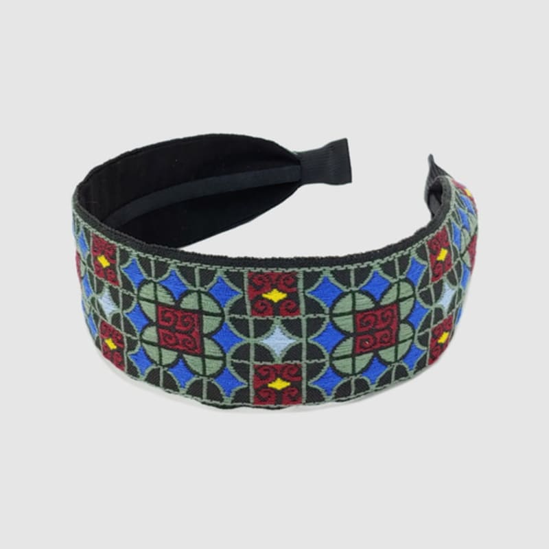 LALA Ethnic Lattice Hairband P-BLUEWINE
