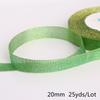 25Yards Metallic Ribbon Organza Ribbon For Wedding Party Decoration Gift Wrap Christmas Ribbons