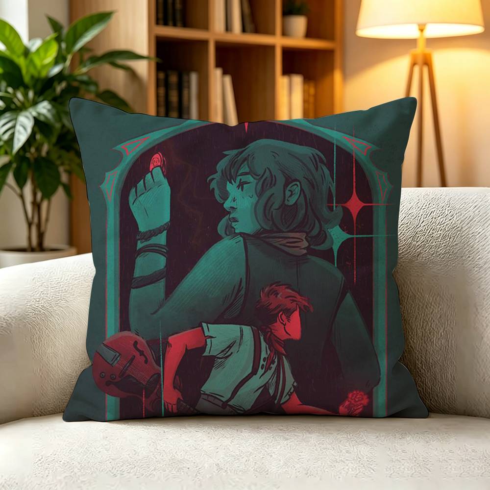 HHadestown Eurydice Vintage Folk Broadway Square DoubleSided printed Pillow Case Bedroom Bedside Pillow Sofa Cushion Cover