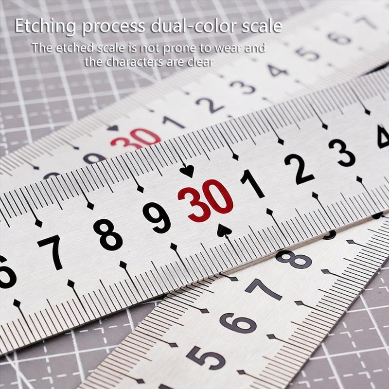 15/20/30/40cm Metal Measuring Marking Gauge with Slide Stop Carpentry Square Woodworking Tools Carpenter Scribing Ruler