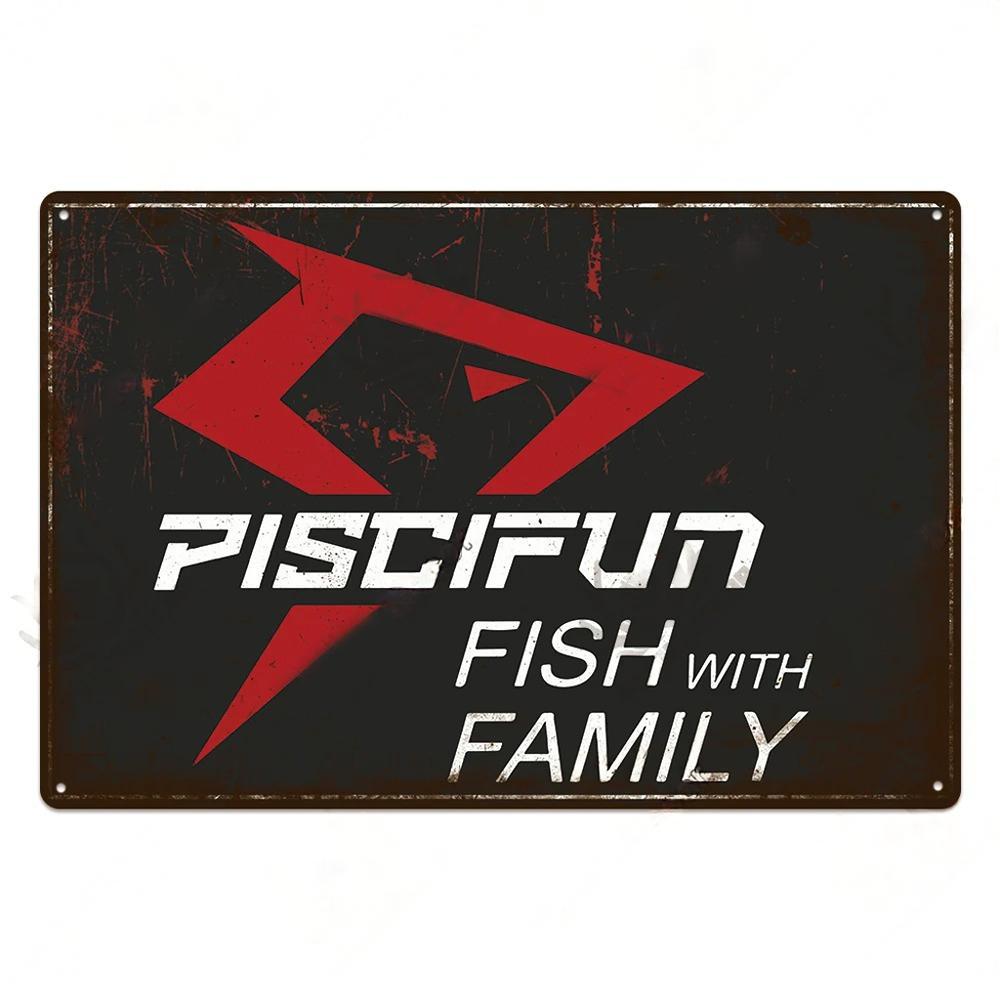 Fishing Gear Posters Vintage Metal Tin Signs Decor Retro Plaque Metal Plate Home Wall Art Room Decoration For