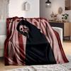 1 stuks Scream Film Zacht Comfortabel Deken Digitale Print, Alle Seizoenen Multifunctioneel Gebreid Stof Beddengoed, Kantoor, Bank Huisdecoratie Deken