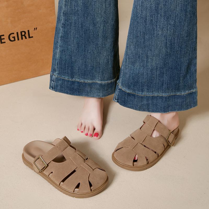 Women Summer Slippers Casual Girl Sandals Close Toe Plus Size Pink Yellow Khaki Slide Slippers