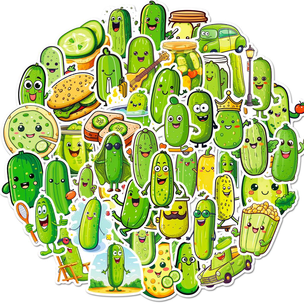 51 Sour Cucumber Pickle Decals Sour Cucumber Doodle Mobile Phone Decals Premium Durable Quality Useful Practical