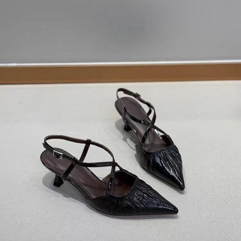 Fashion 2025 Hot Sale Slingbacks Women's High Heels Classics Pointed Toe Thin Heels Buckle Strap Pumps for Fashion Daily Office & Dress