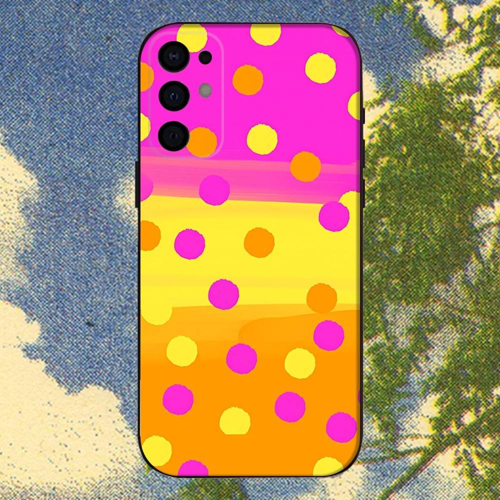 Polka Dots Art Phone Case For Samsung S25,S24,S21,S22,S23,S30,Ultra,S20,Plus,Fe,Lite,Note,10,9,5G Black Cover