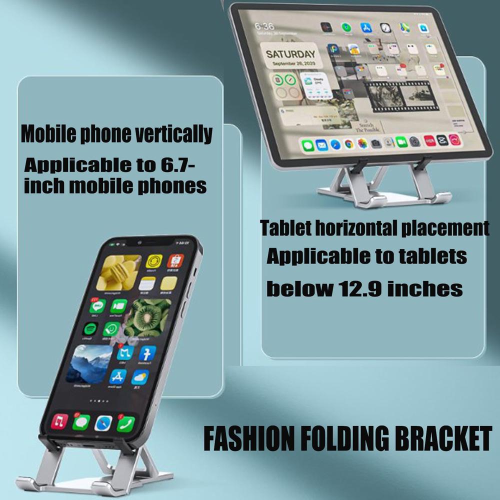 Suport de Telefon din Aluminiu Portabil Pliabil Suport de Birou pentru Telefon Mobil Phablet