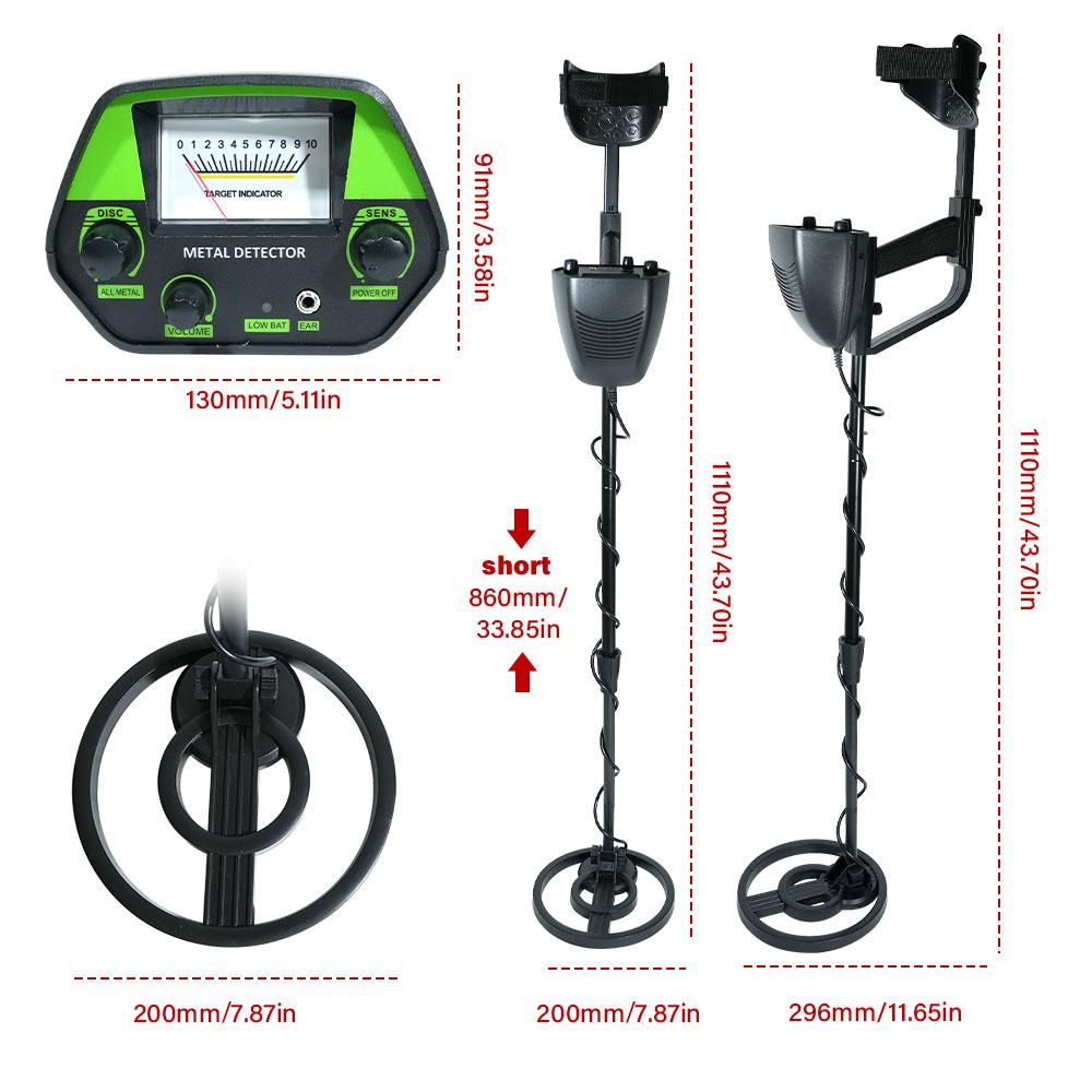 MD5090 Underground Metal Detector IP68 Waterproof Search Coil Pro Metal Detection Equipment for Gold Coin & Treasure Hunting