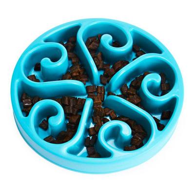 Portable Pet Slow Bowl Non Slip Dog Food Bowl Slow Feeder Toy Plastic Pet Dog Food Slow Feeder Bowl