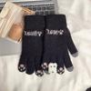Gloves winter female cute velvet warm cold touch screen soft girl cycling student five fingers riding autumn and winter