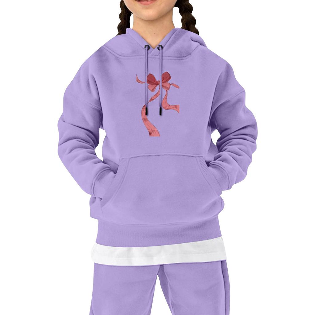 Kinder Freizeit Kapuzenpullover mit Schleifendruck